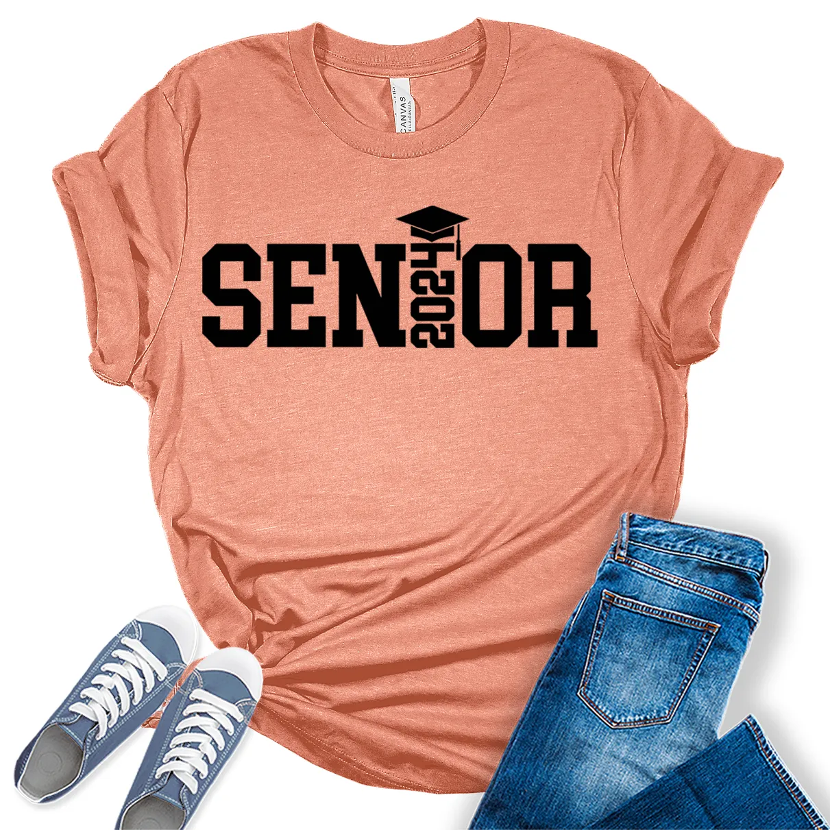 2024 Class Senior Graduation Shirt Women Graphic Tees