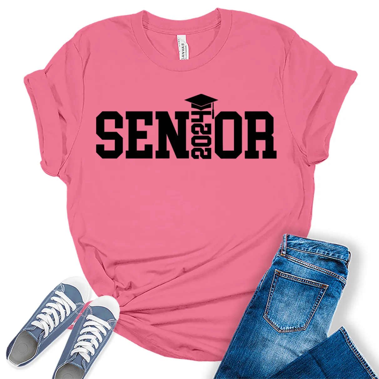 2024 Class Senior Graduation Shirt Women Graphic Tees