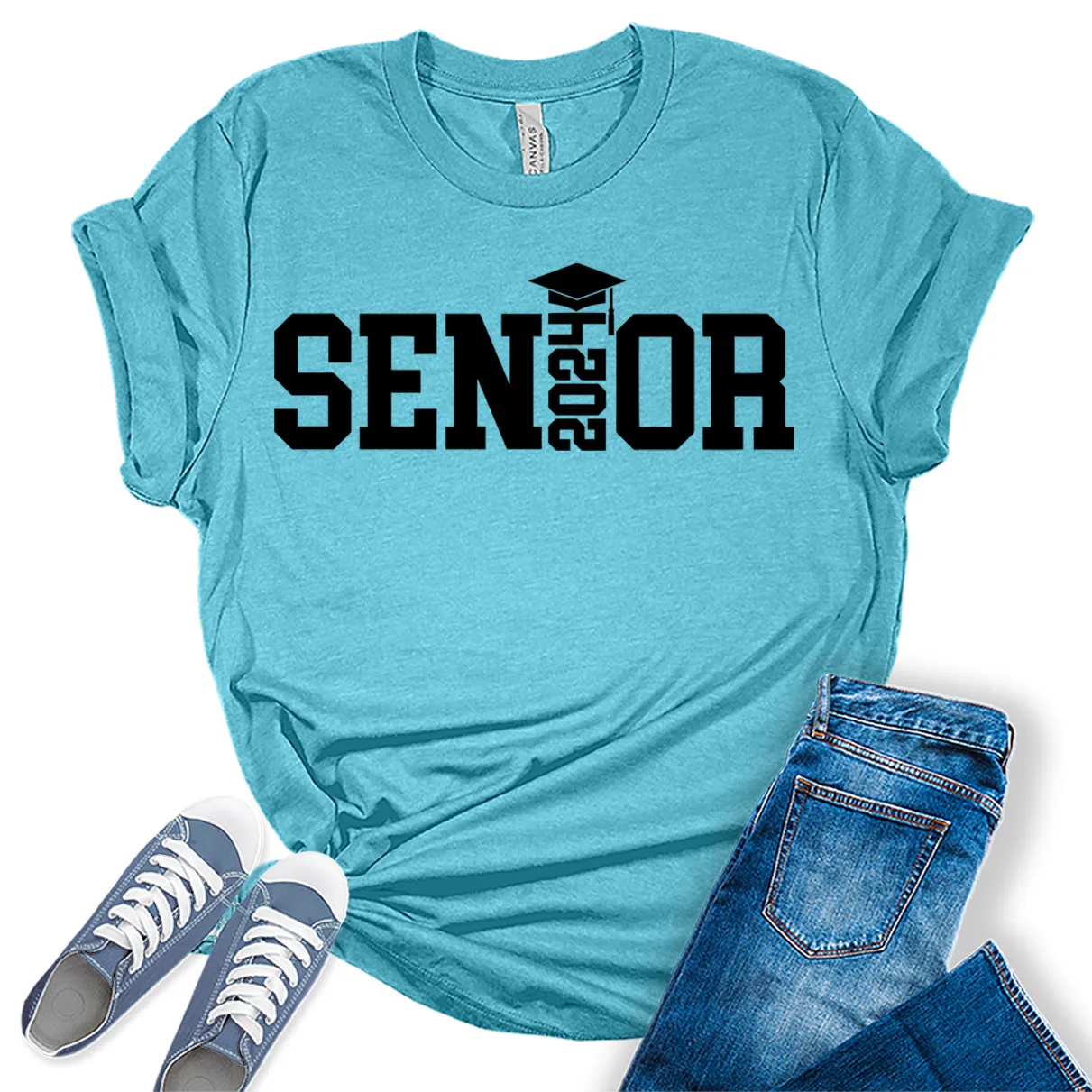 2024 Class Senior Graduation Shirt Women Graphic Tees