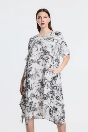 April Toile Pocket Dress (DSS165T)