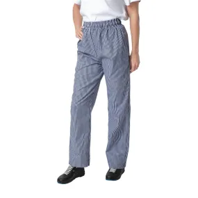 B311-L Whites Unisex Vegas Chefs Trousers Small Blue and White Check L