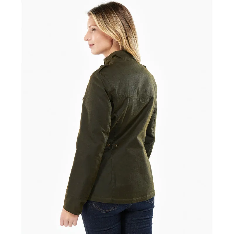 Barbour Winter Defence Ladies Wax Jacket - Olive