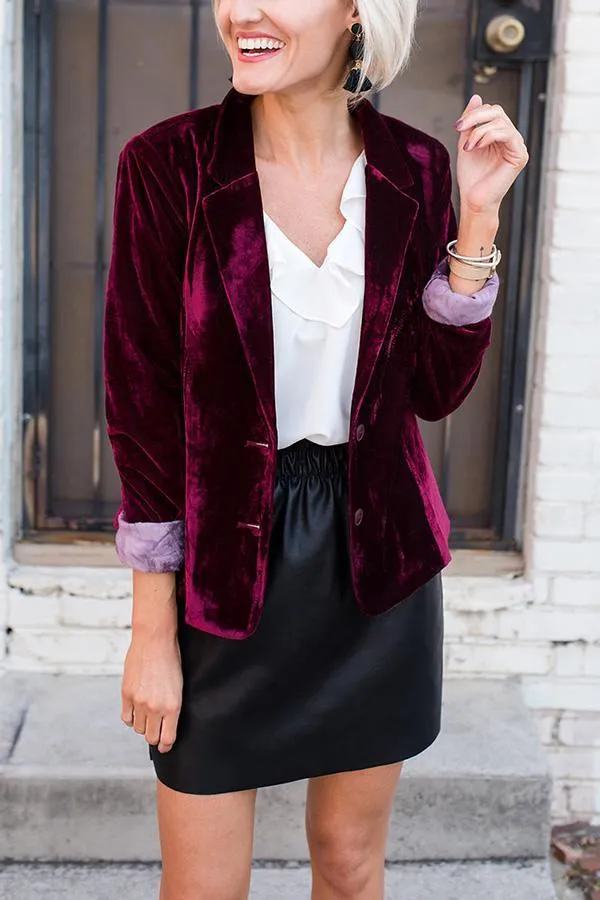 Chic Influencer Velvet Blazer