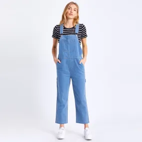 Christina Crop Overall (70s Blue)