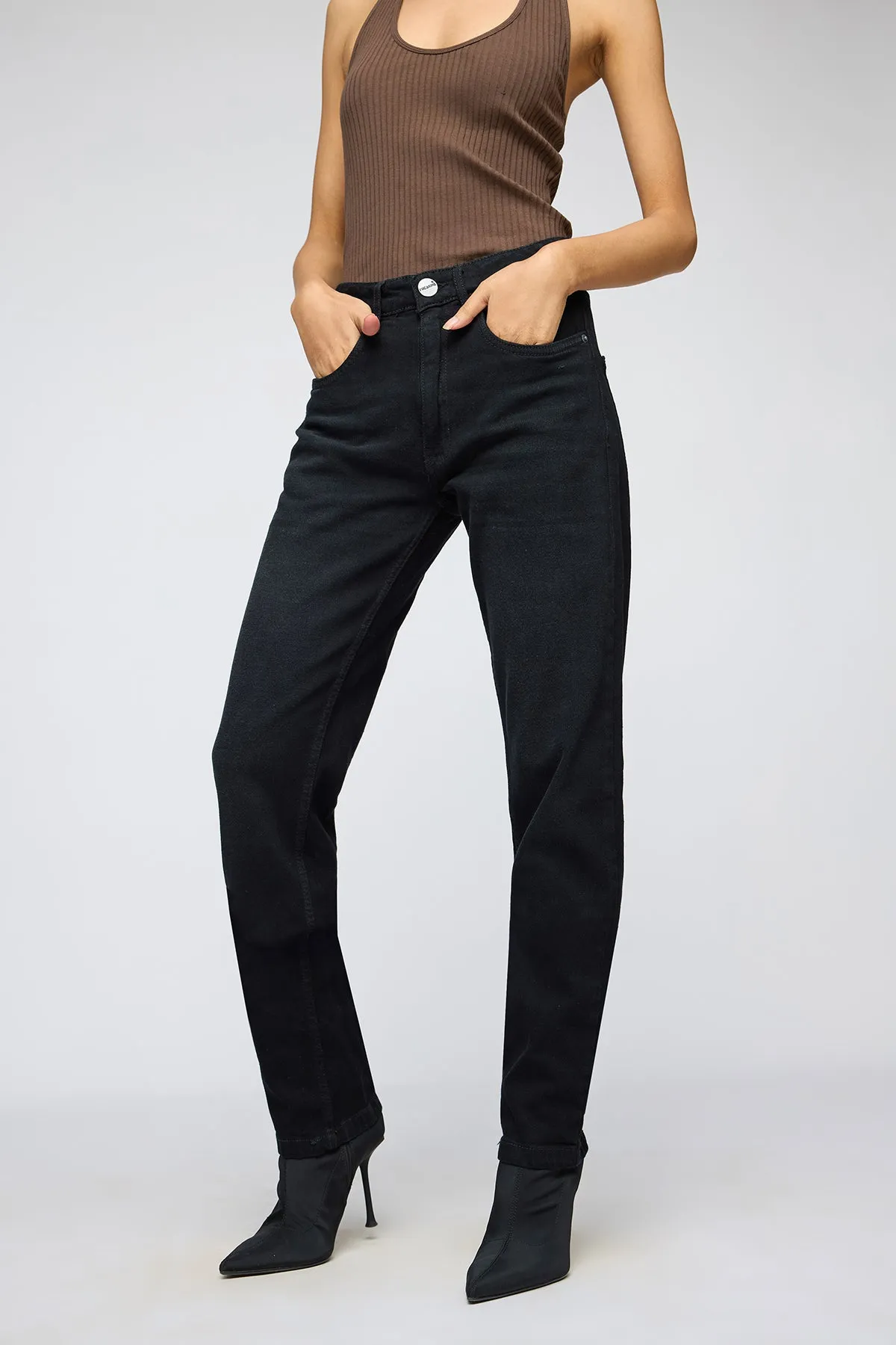 Classic Black Tapered Jeans