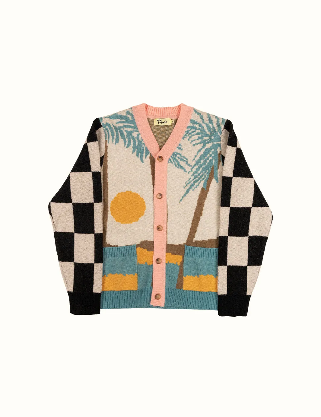 Duvin Tropical Cardigan - WHITE