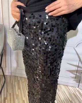 Fashionable Large Sequined Skirt