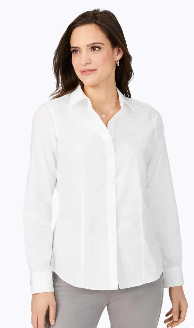 Foxcroft Dianna No Iron Blouse White