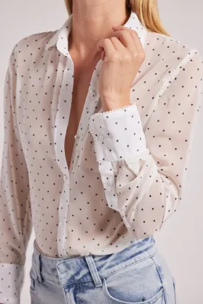 GEN Mercy Polka Dot Georgette Blouse