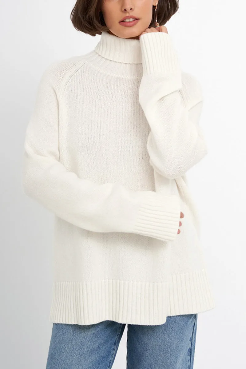 HWQ1366 Solid color raglan sleeve sweater