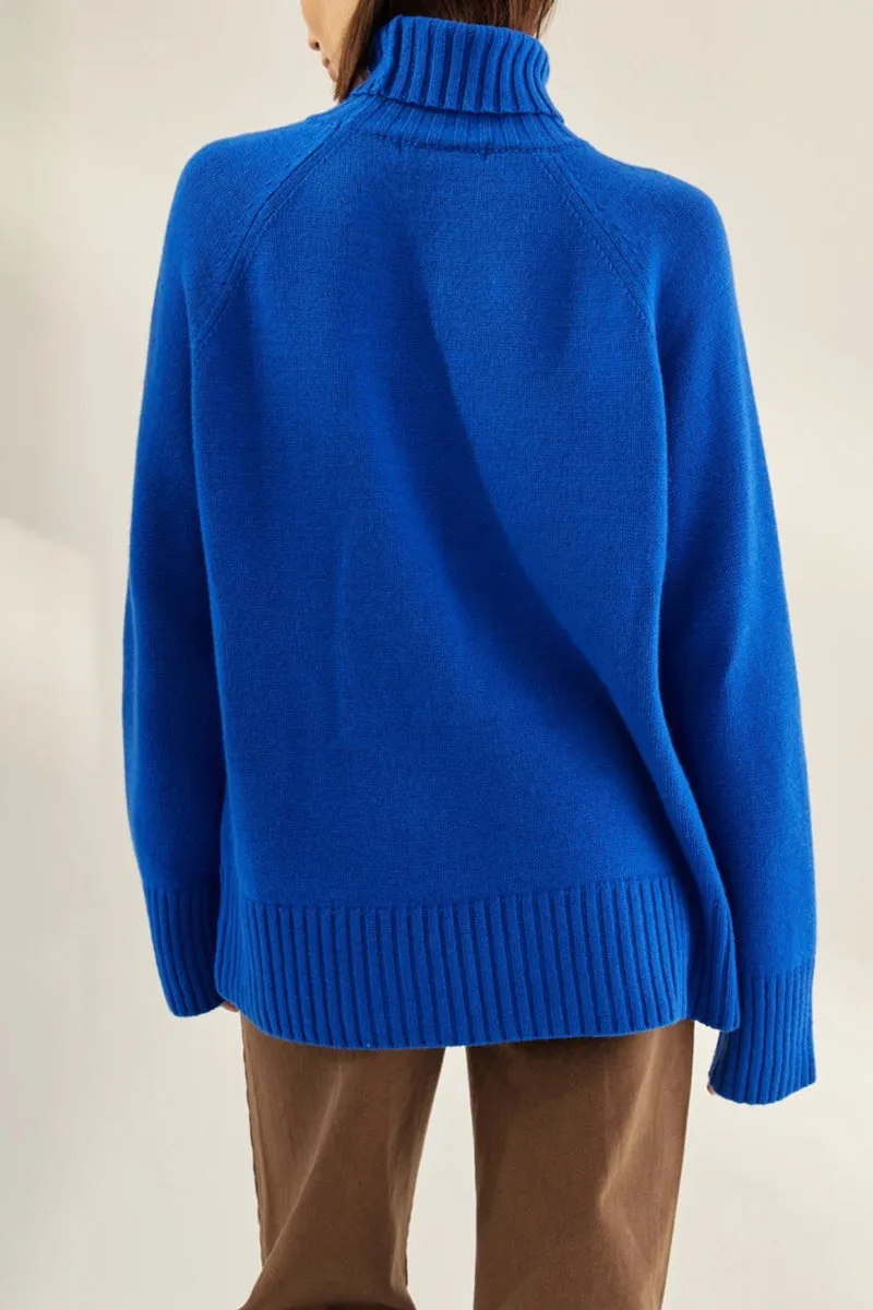 HWQ1366 Solid color raglan sleeve sweater