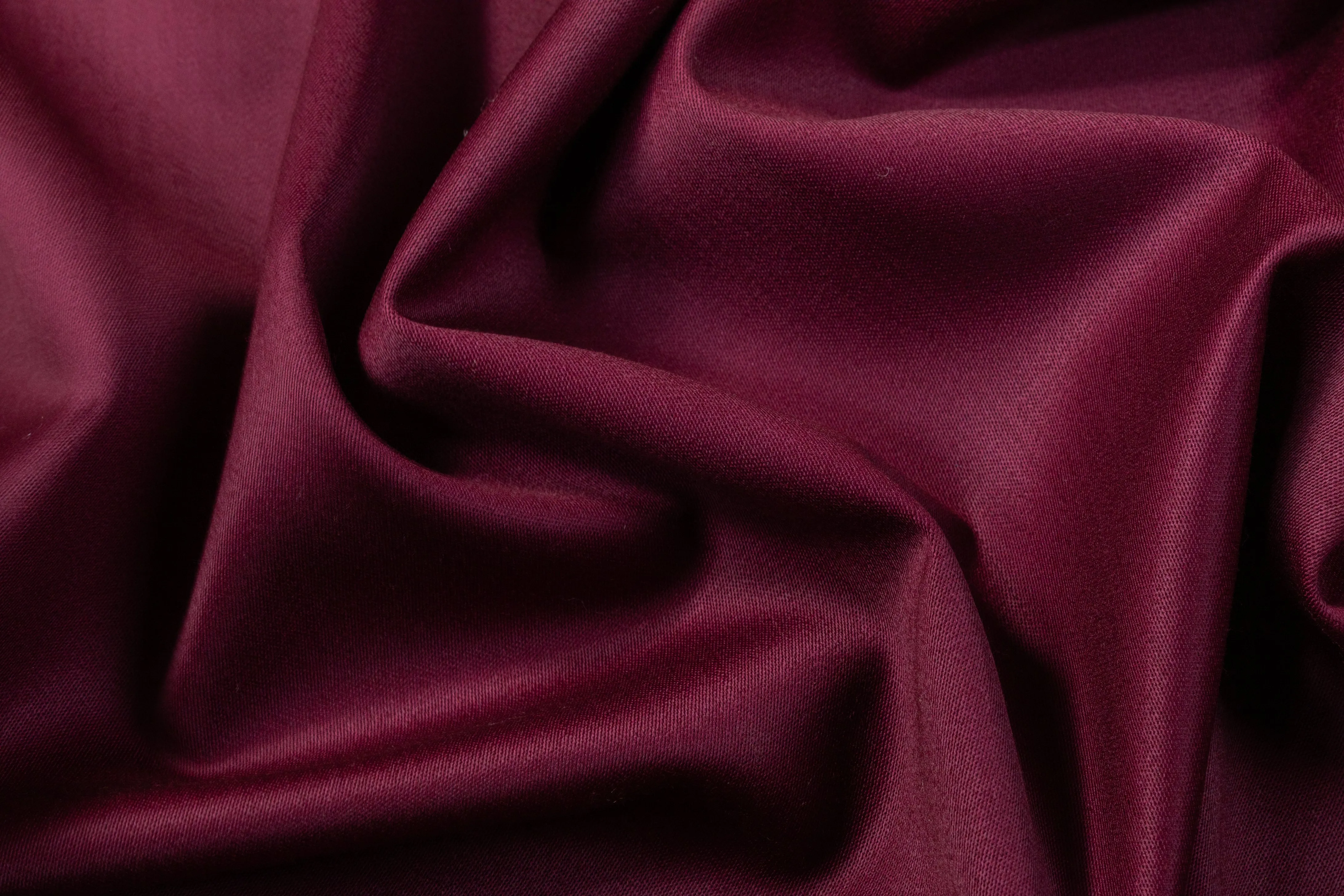 Italian Wool Satin Suiting - Burgundy