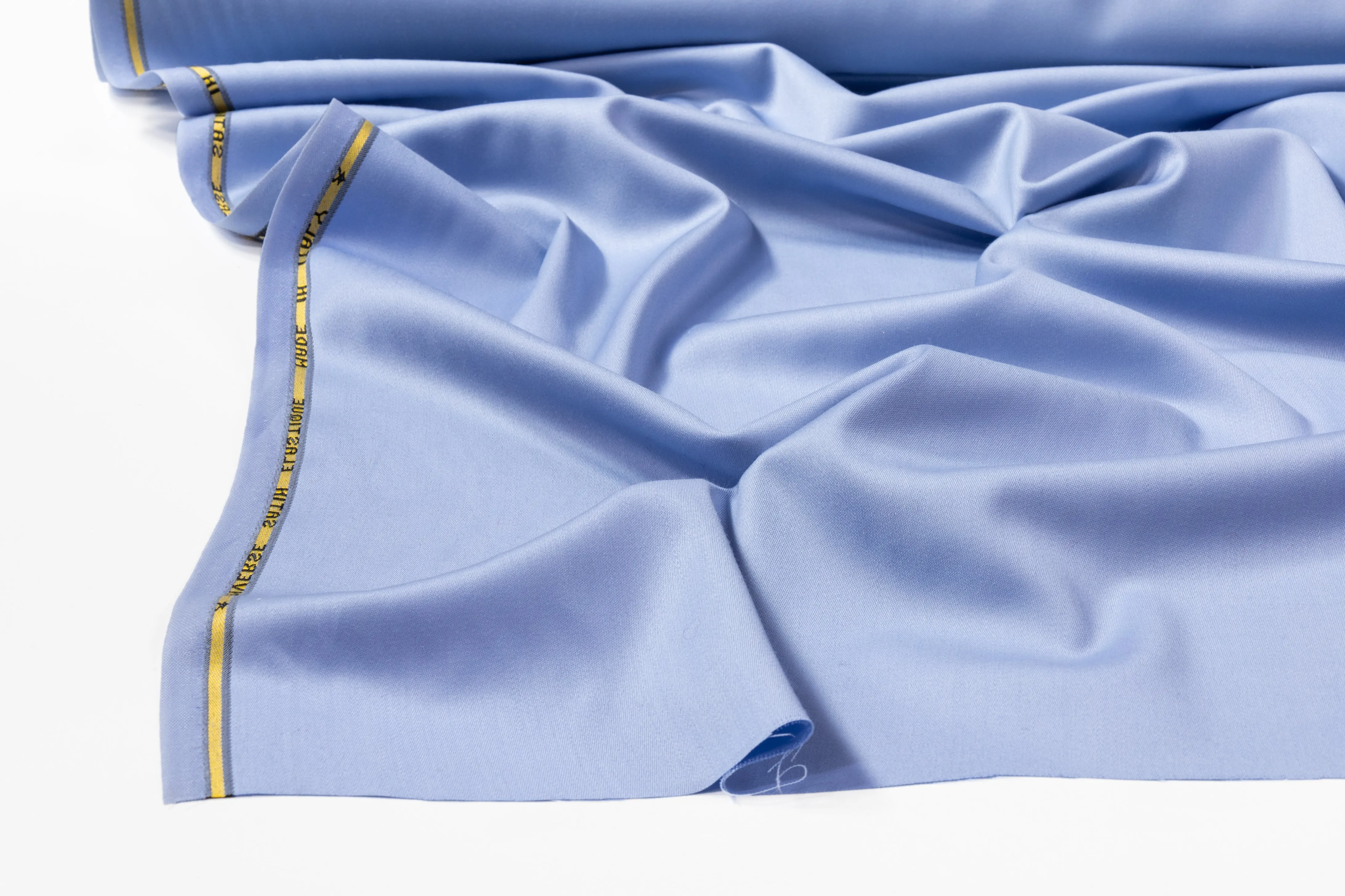 Italian Wool Satin Suiting - Carolina Blue