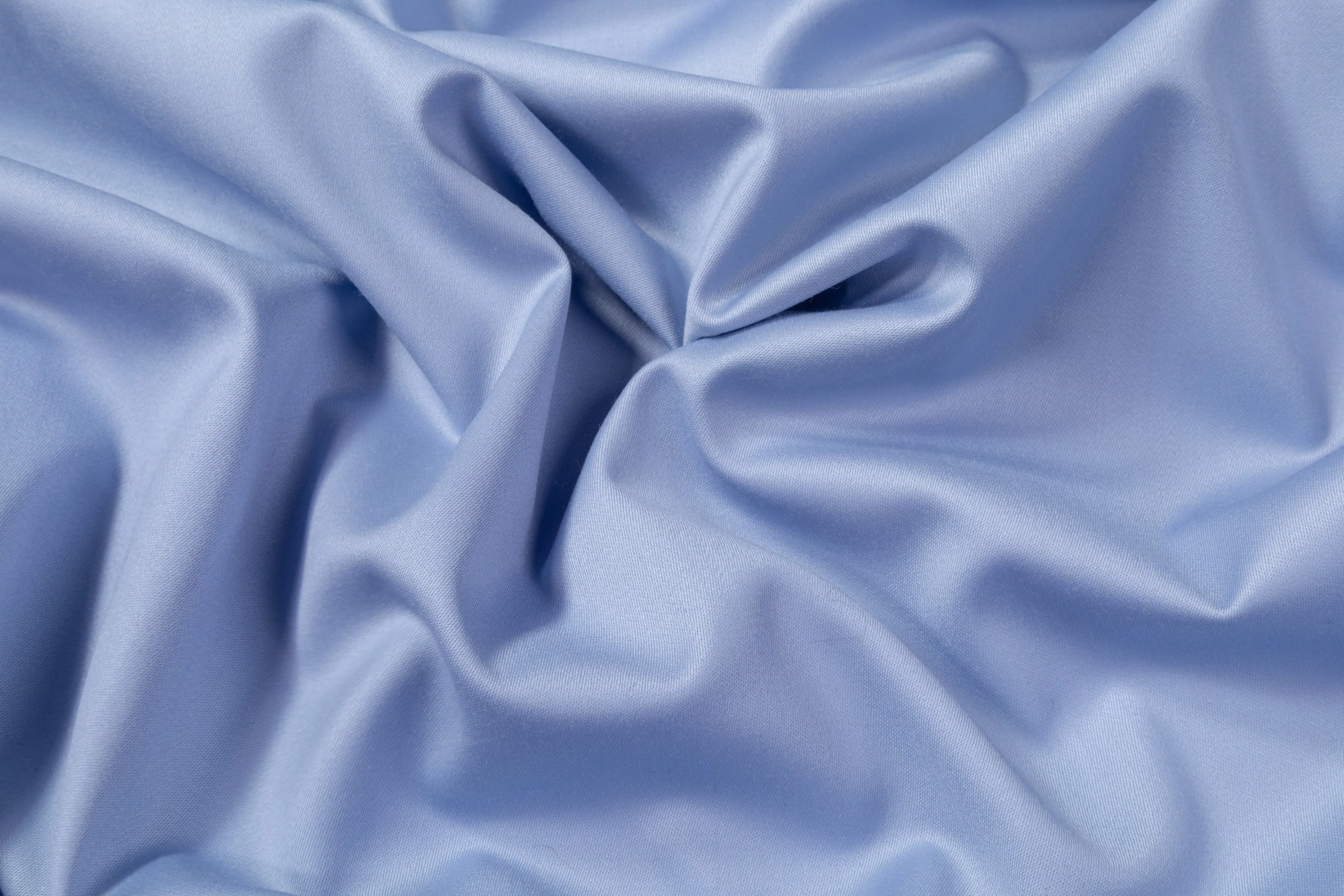 Italian Wool Satin Suiting - Carolina Blue