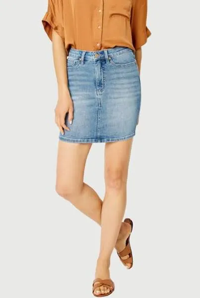 Judy Blue High Waist Tummy Control Denim Skirt