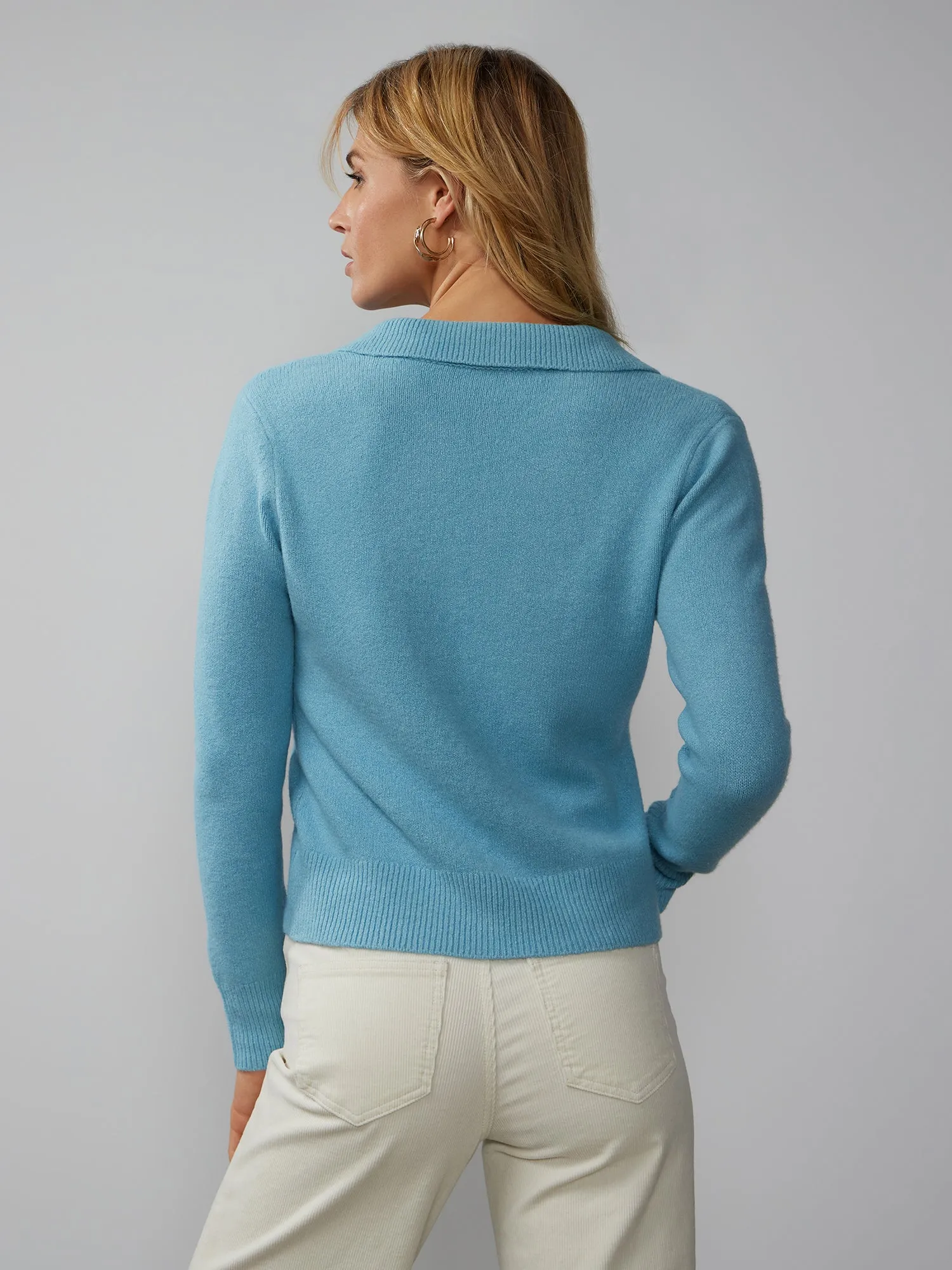 Long Sleeve Johnny Collar Sweater