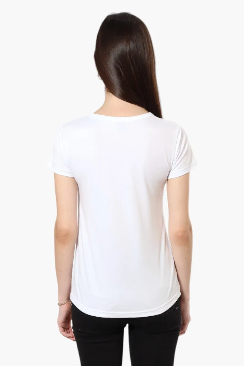 Magazine Henley Zip Pocket Tee - White