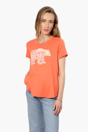 Magazine Mama Bear Printed High Low Tee - Orange