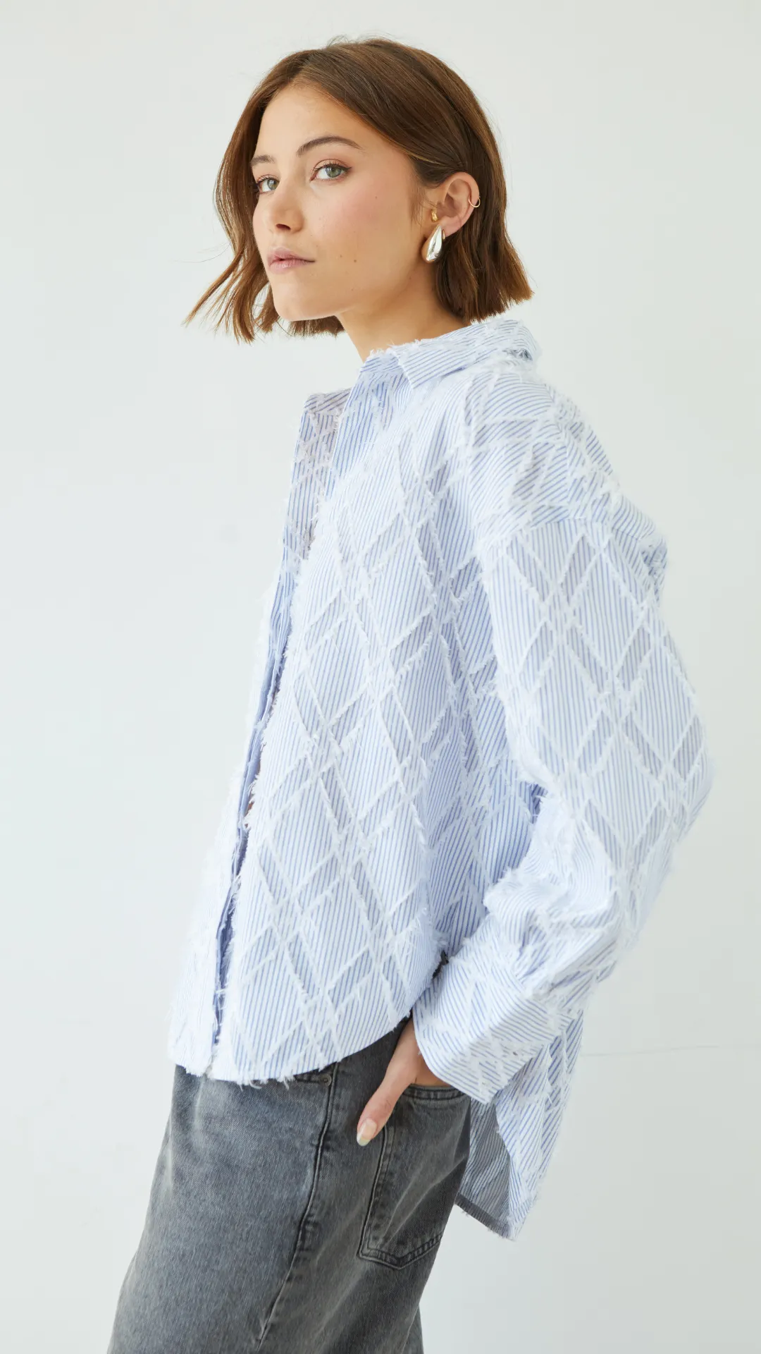 MARLOWE SHIRT - BLUE STRIPE