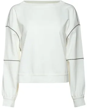 Natural Monili Sleeve Crewneck Sweatshirt