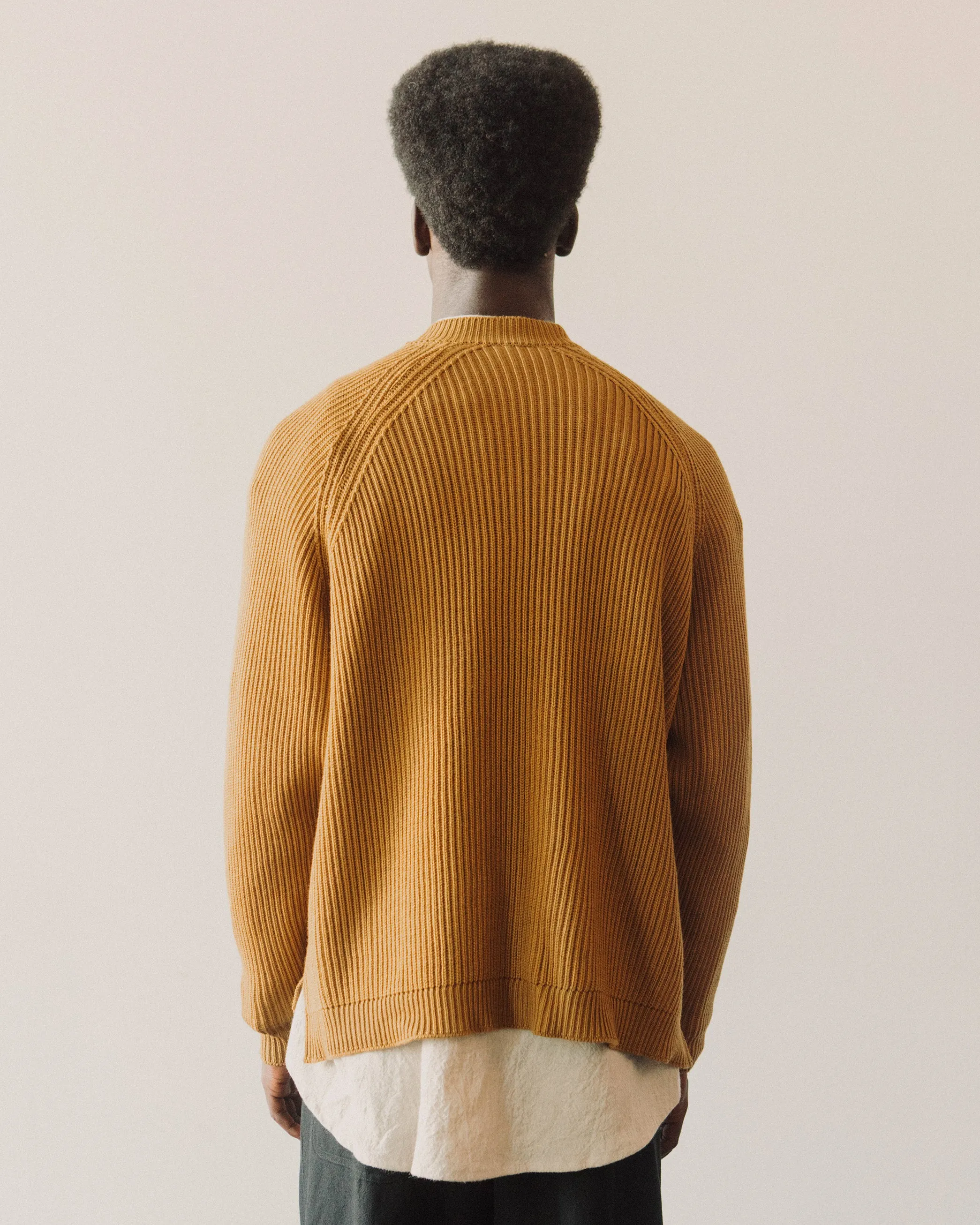 O-Project Knitted Crew Neck, Mustard