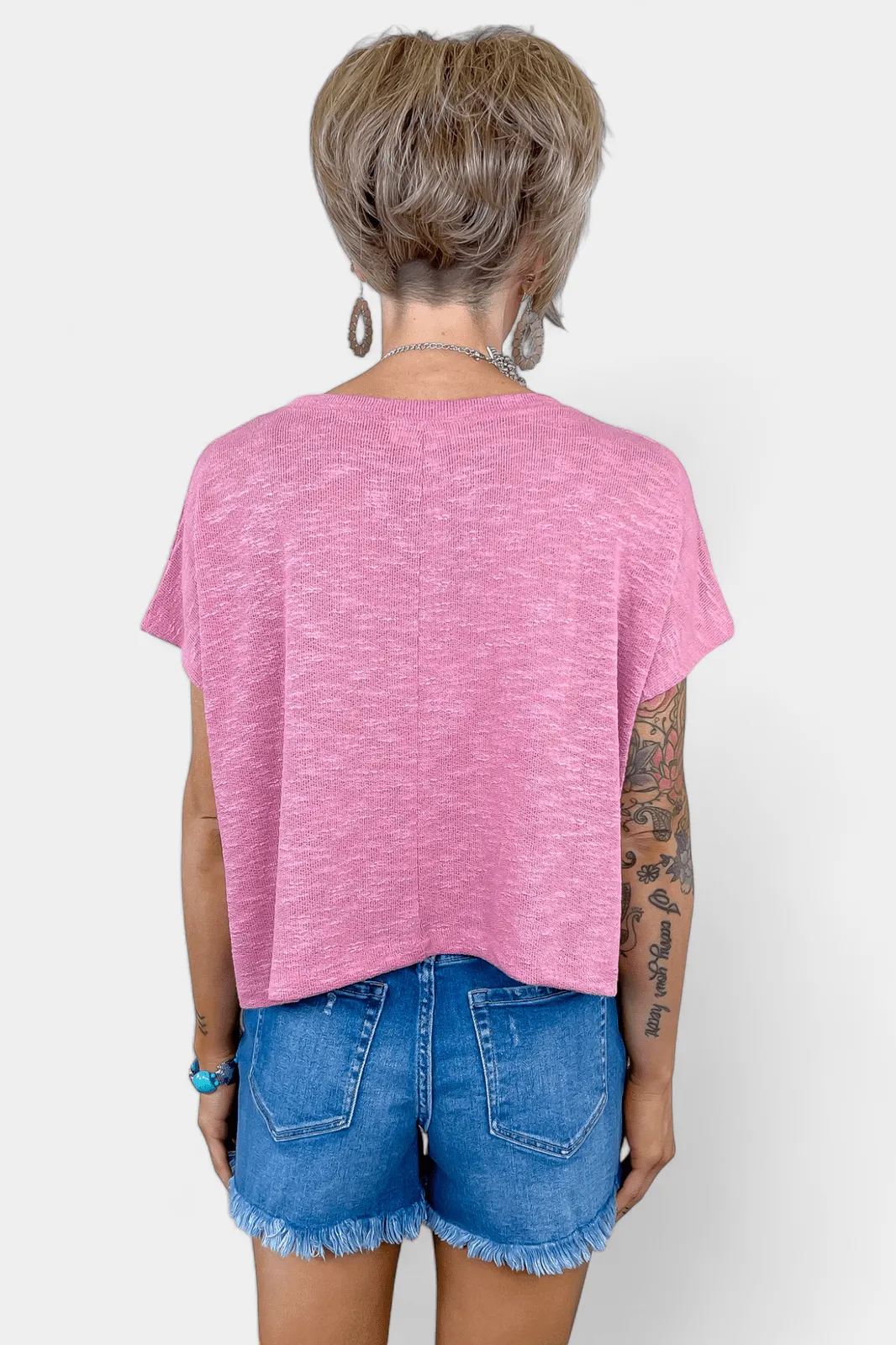 Rose Short Sleeve Crop Top