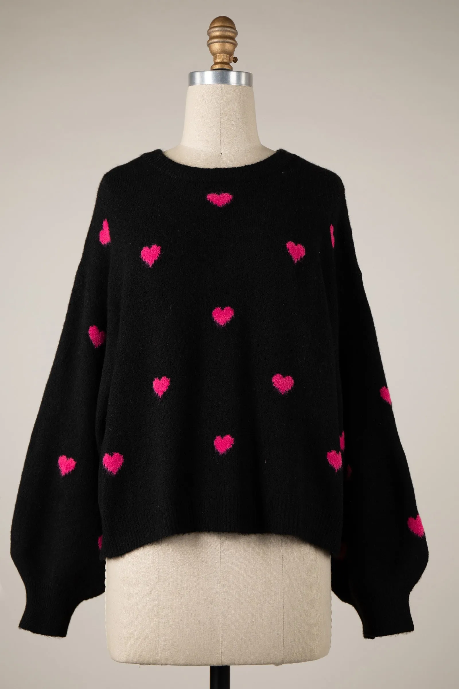 SCATTERED HEARTS SWEATER