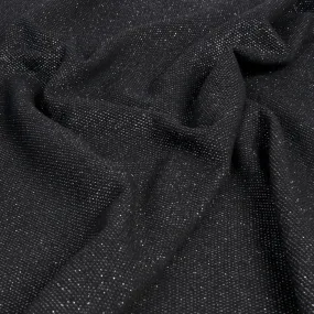 Sparkly Silver Black Wool 574