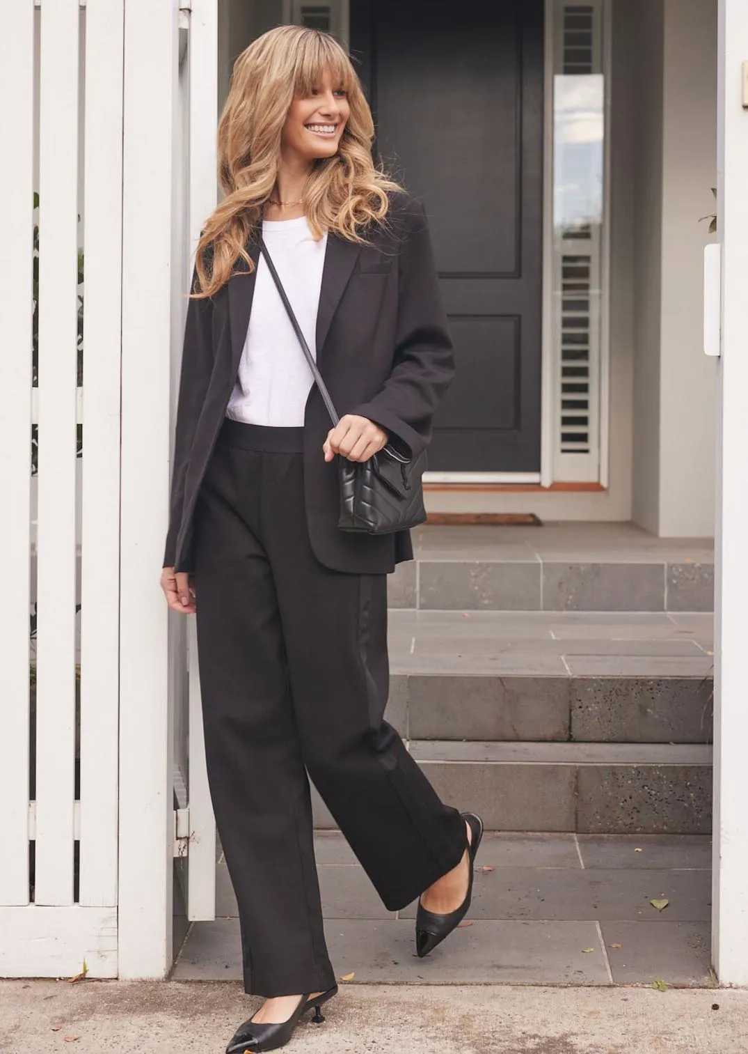 Timeless Straight Leg Ponte Pant - Black On Black