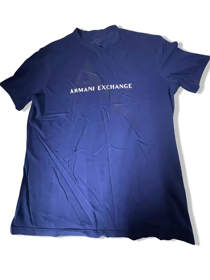 Vintage Armani Exchange blue medium short sleeve tees