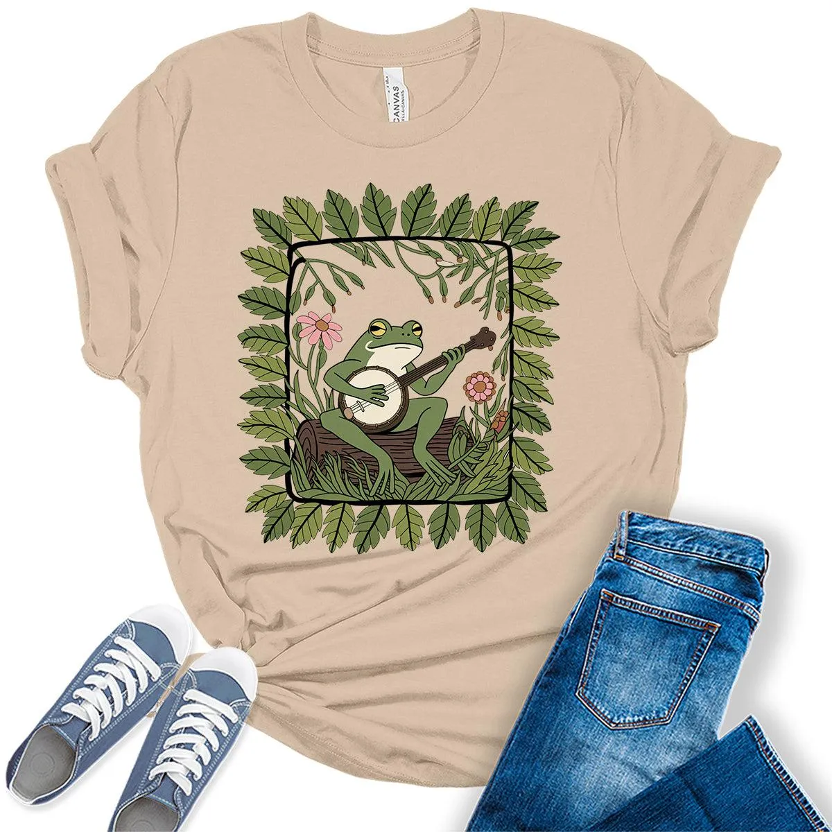 Women's Cute Frog Graphic Tees