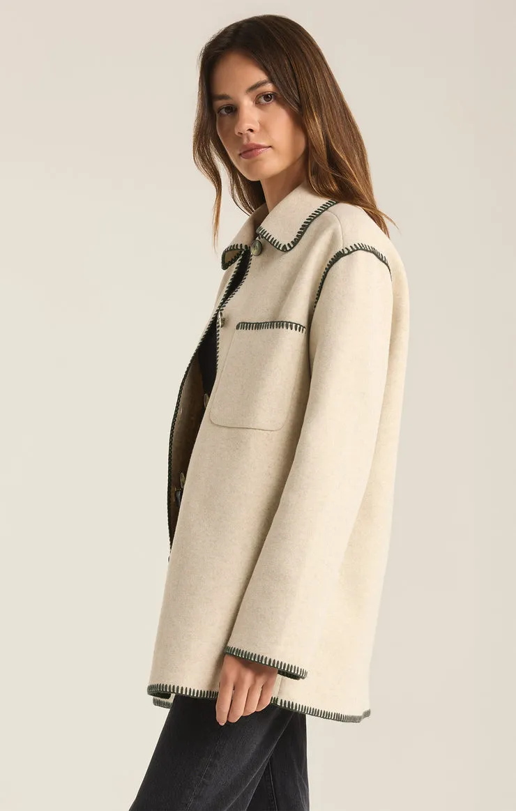 Z SUPPLY Olivia Whipstitch Coat Jacket