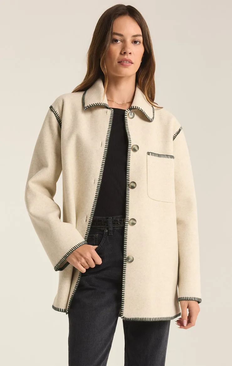 Z SUPPLY Olivia Whipstitch Coat Jacket